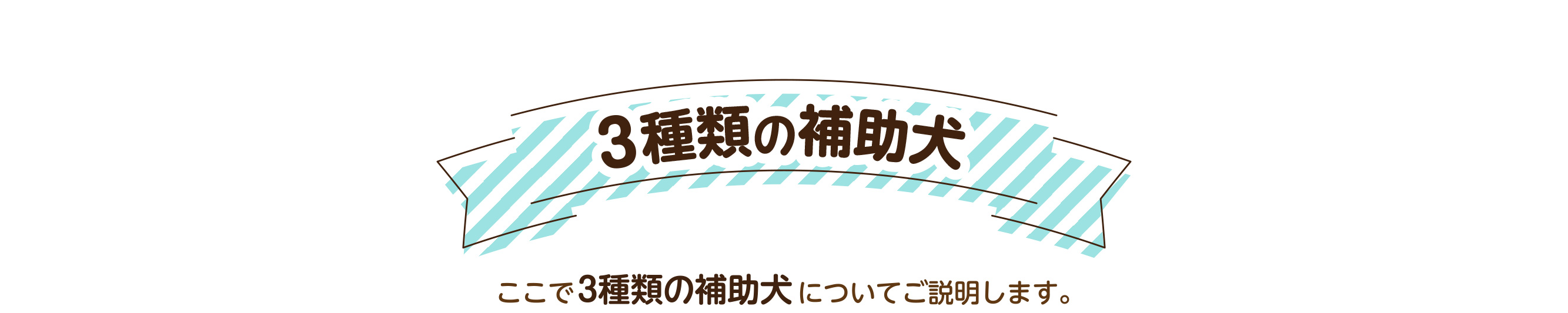 3種類の補助犬