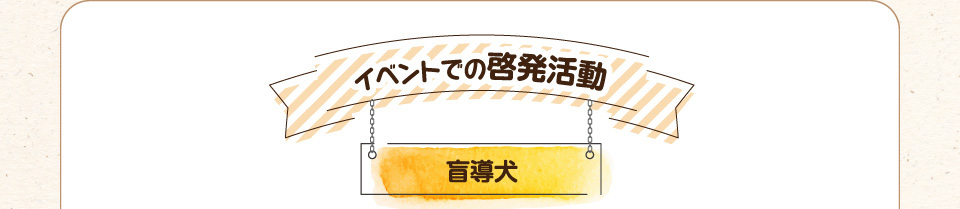イベントでの啓発活動【盲導犬】