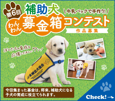 第6回 補助犬わんわん募金箱コンテスト 作品募集